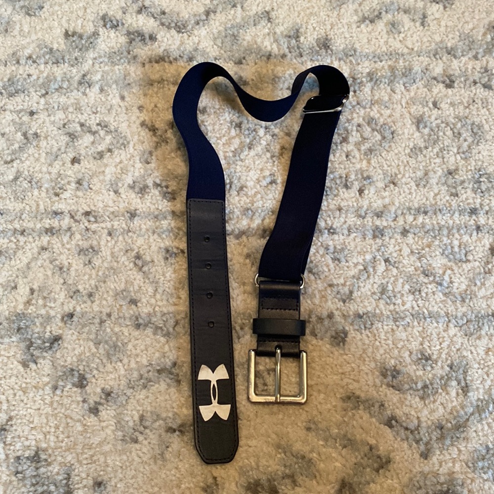 Kids UA navy baseball belt